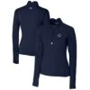 Women's Cincinnati Reds Cutter & Buck Navy Americana Logo DryTec Traverse Stretch Quarter-Zip Pullover Top -Baseball Peripherals Store womens cutter and buck navy cincinnati reds americana logo drytec traverse stretch quarter zip pullover top pi5332000 altimages ff 5332967 9c4220f1affecc3fd26dalt1 full
