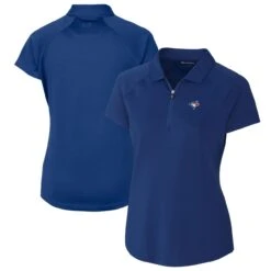 Women's Toronto Blue Jays Cutter & Buck Royal DryTec Forge Stretch Polo