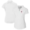 Women's Philadelphia Phillies Cutter & Buck White DryTec Forge Stretch Polo