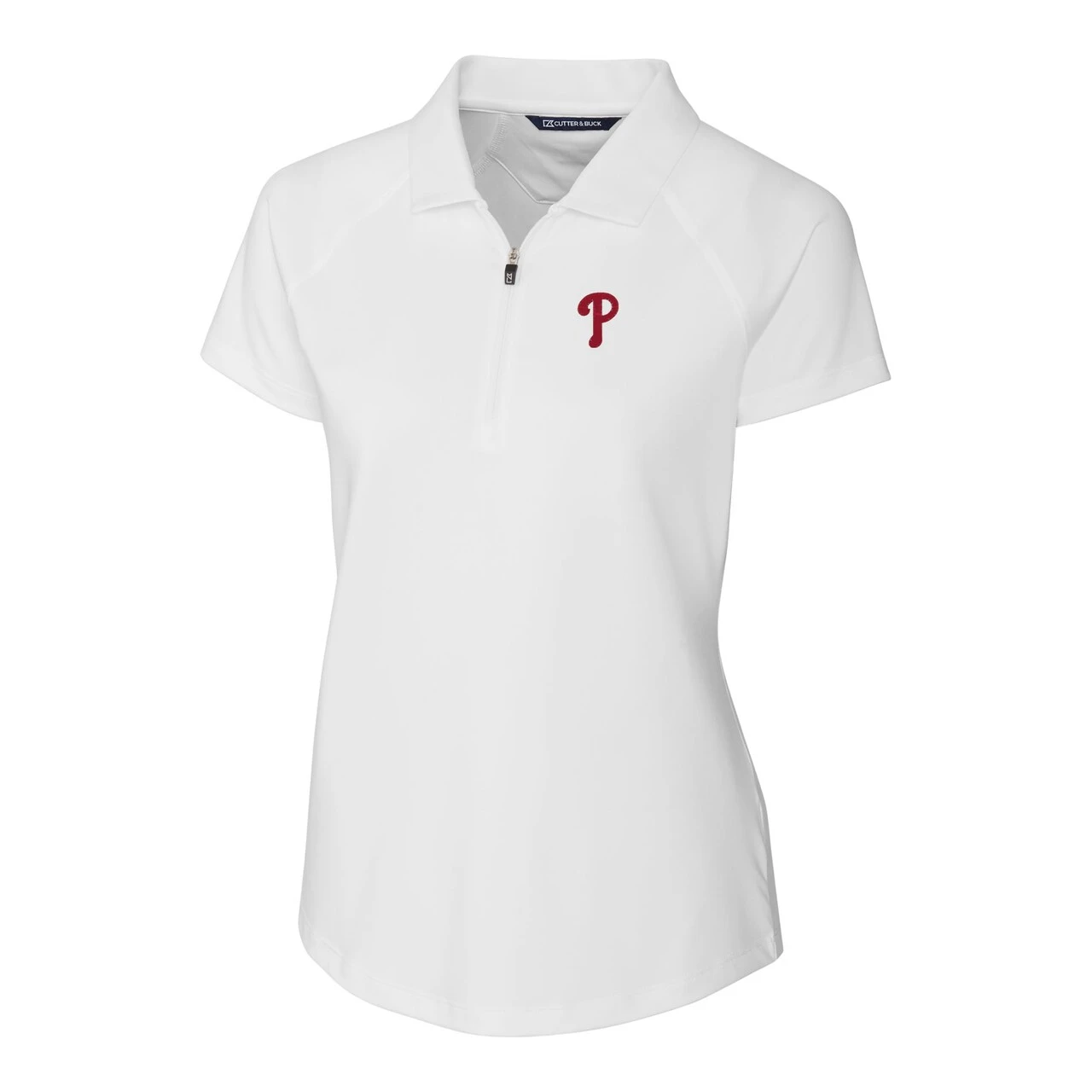 Women's Philadelphia Phillies Cutter & Buck White DryTec Forge Stretch Polo 4 Women's Philadelphia Phillies Cutter & Buck White DryTec Forge Stretch Polo - Image 2