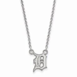 Women's Detroit Tigers Small Logo Sterling Silver Pendant Necklace