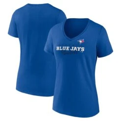 Women's Toronto Blue Jays Fanatics Branded Royal Back In Business V-Neck T-Shirt