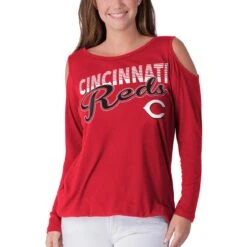 Women's Cincinnati Reds G-III 4Her By Carl Banks Red Crackerjack Cold Shoulder Long Sleeve T-Shirt -Baseball Peripherals Store womens g iii 4her by carl banks red cincinnati reds crackerjack cold shoulder long sleeve t shirt pi3503000 altimages ff 3503255 1660c9afc0a7ee0d24a5alt4 full