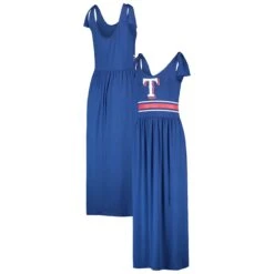 Women's Texas Rangers G-III 4Her By Carl Banks Royal Game Over Maxi Dress