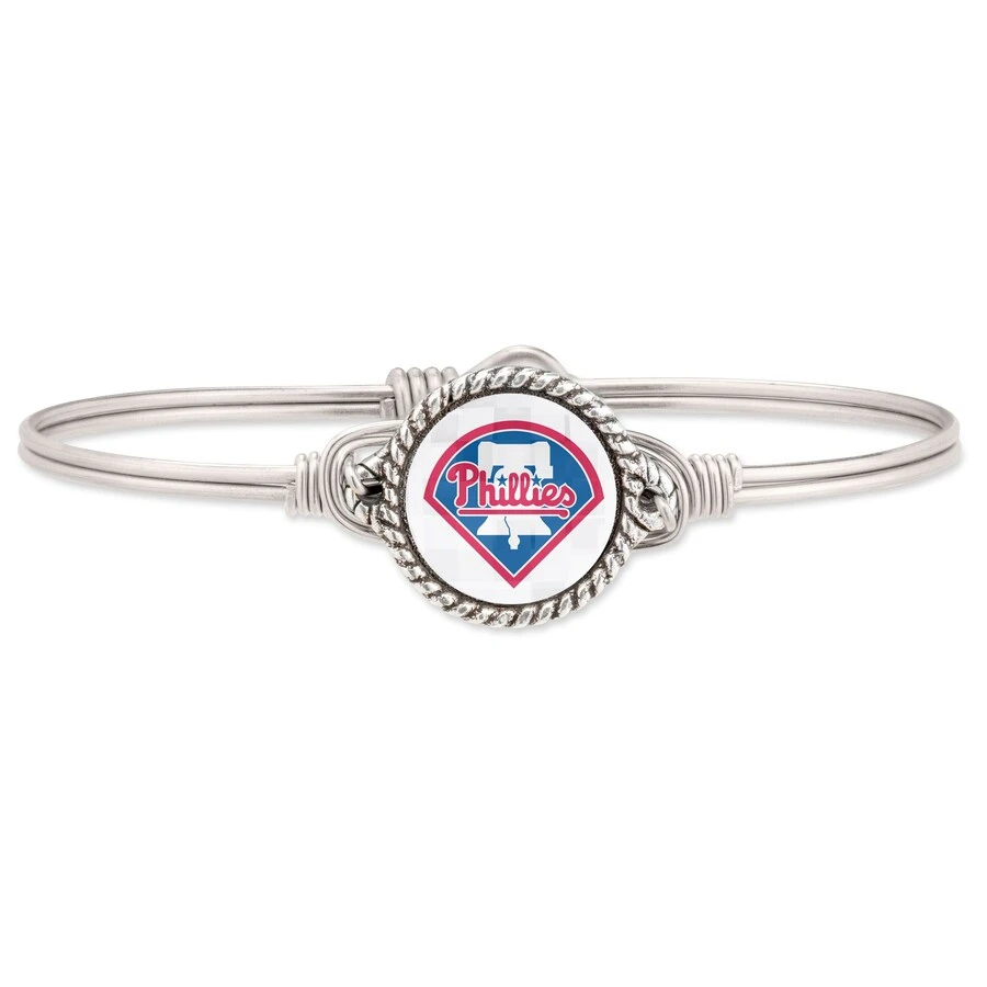 Women's Philadelphia Phillies Luca + Danni Silver Petite Bangle Bracelet 3 Women's Philadelphia Phillies Luca + Danni Silver Petite Bangle Bracelet