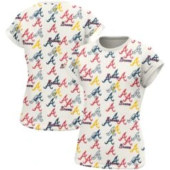 Baseball Peripherals Store 16 Women's Atlanta Braves Lusso White Madge Dolman Tri-Blend T-Shirt