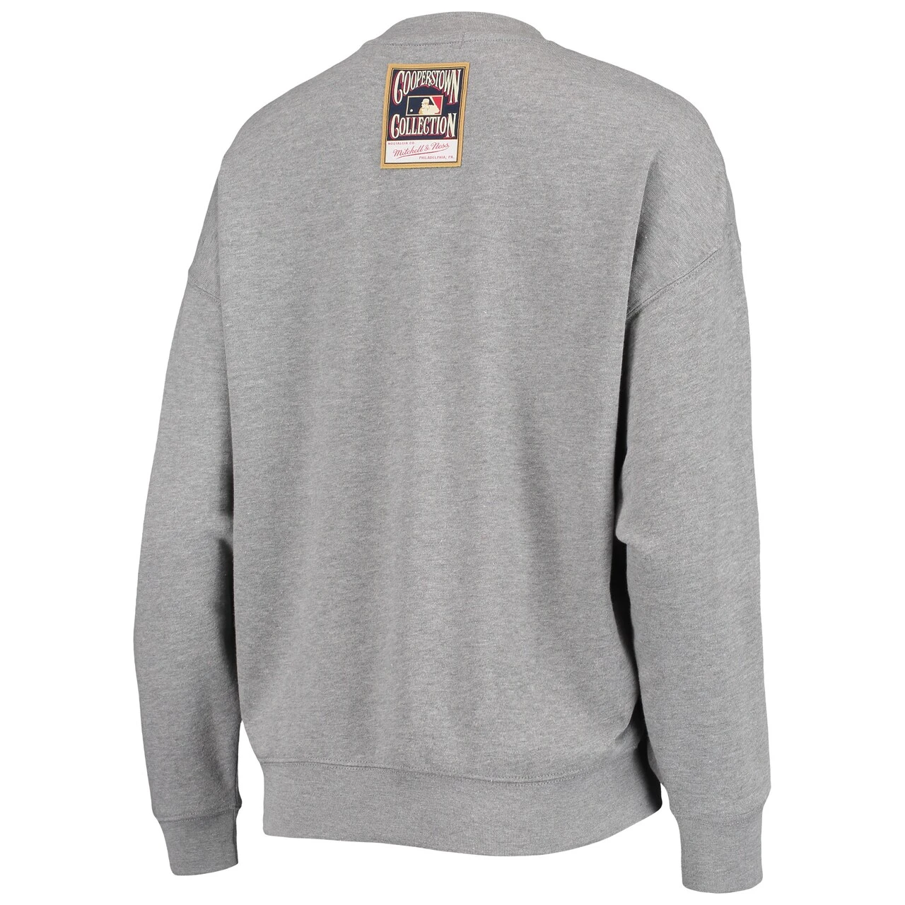 Women's Texas Rangers Mitchell & Ness Heathered Gray Cooperstown Collection Logo Lightweight Pullover Sweatshirt 5 Women's Texas Rangers Mitchell & Ness Heathered Gray Cooperstown Collection Logo Lightweight Pullover Sweatshirt - Image 3