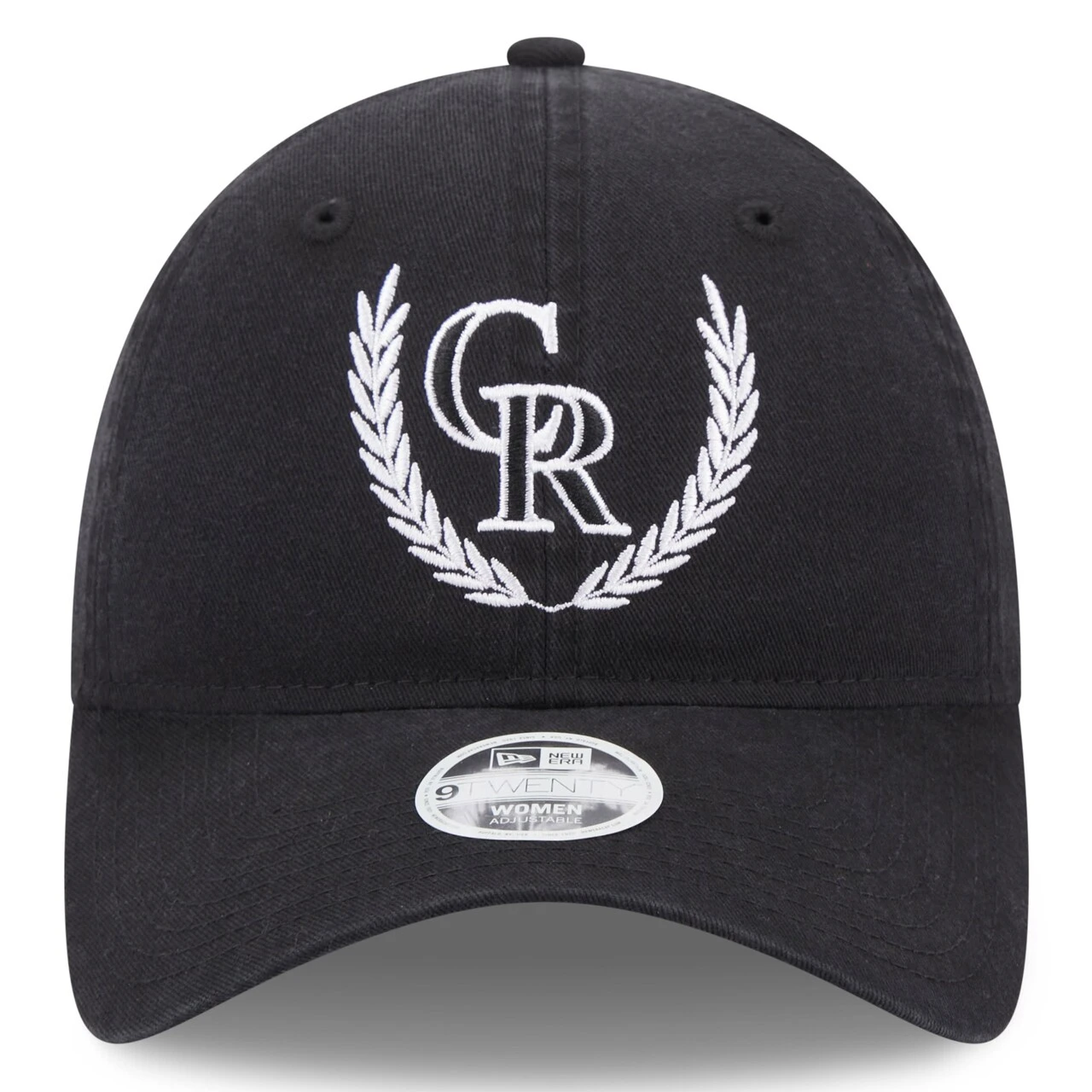 Women's Colorado Rockies New Era Black Leaves 9TWENTY Adjustable Hat 4 Women's Colorado Rockies New Era Black Leaves 9TWENTY Adjustable Hat - Image 2