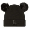 Women's Los Angeles Dodgers New Era Black Space Bun Cuffed Knit Hat With Double Pom 2 Women's Los Angeles Dodgers New Era Black Space Bun Cuffed Knit Hat With Double Pom -Baseball Peripherals Store womens new era black los angeles dodgers space bun cuffed knit hat with double pom pi4383000 ff 4383044 0fcc1966d3a158d9afe1 full