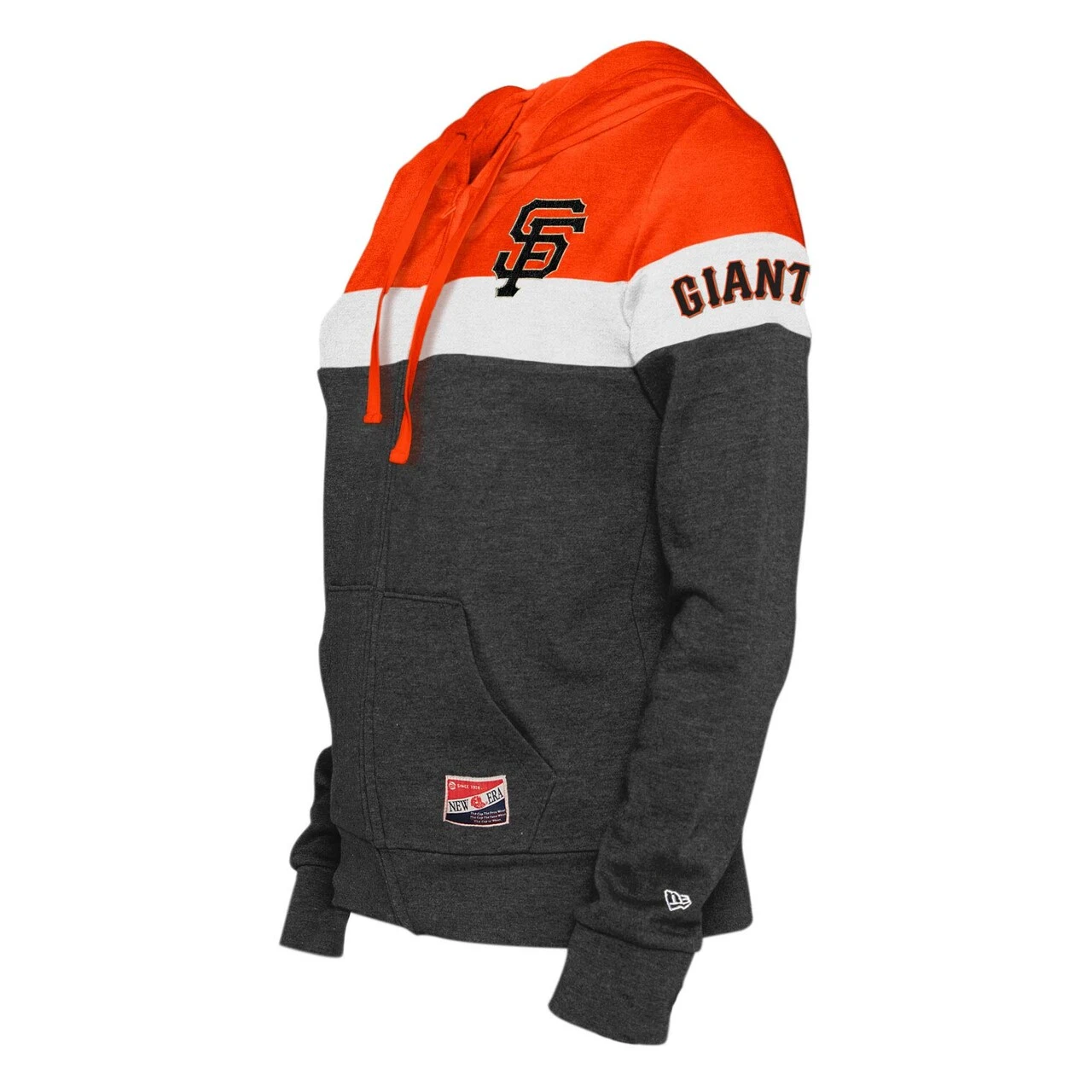 Women's San Francisco Giants New Era Black Plus Size Color-Block Full-Zip Hoodie 4 Women's San Francisco Giants New Era Black Plus Size Color-Block Full-Zip Hoodie - Image 2