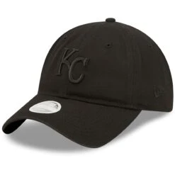 Women's Kansas City Royals New Era Black On Black Core Classic II 9TWENTY Adjustable Hat