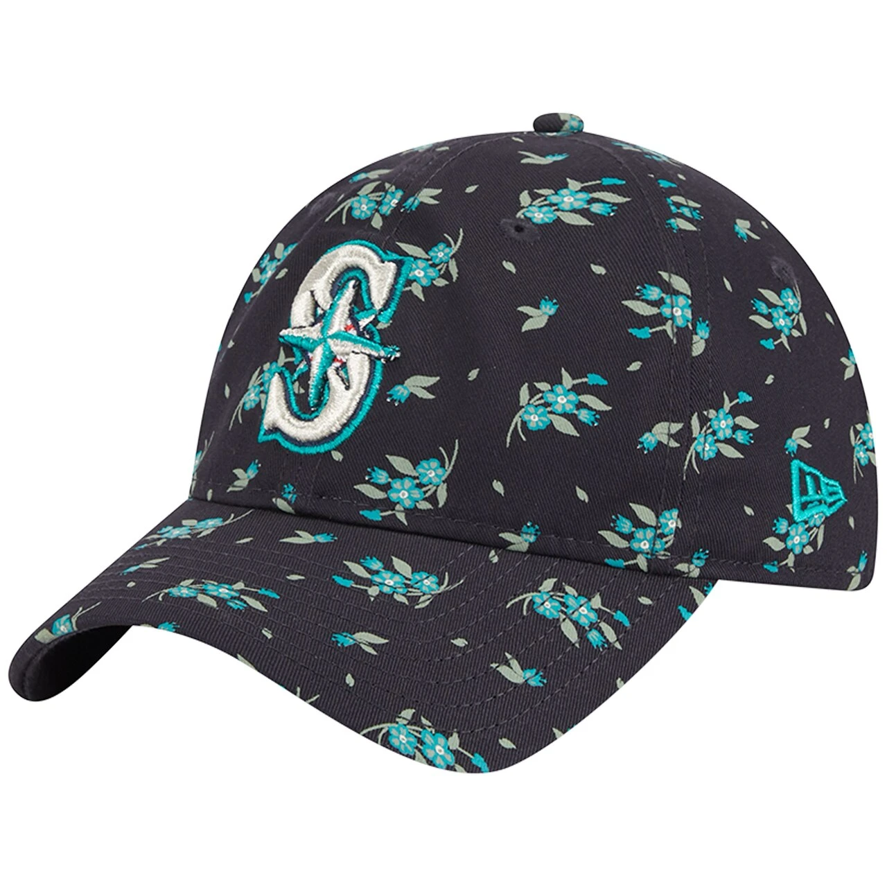Women's Seattle Mariners New Era Navy Bloom 9TWENTY Adjustable Hat 3 Women's Seattle Mariners New Era Navy Bloom 9TWENTY Adjustable Hat