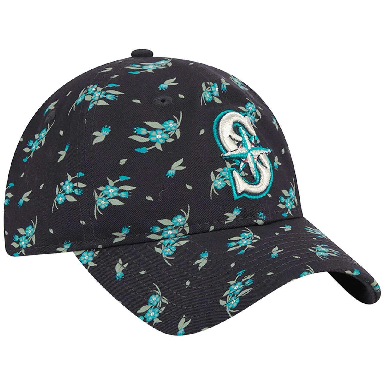 Women's Seattle Mariners New Era Navy Bloom 9TWENTY Adjustable Hat 5 Women's Seattle Mariners New Era Navy Bloom 9TWENTY Adjustable Hat - Image 3