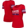 Women's Texas Rangers New Era Red Team Stripe T-Shirt -Baseball Peripherals Store womens new era red texas rangers team stripe t shirt ss5 p 4995219pv 1u 5xhkssoh53cvkm2hxjvuv feumf0jvveiq5khhrdqu
