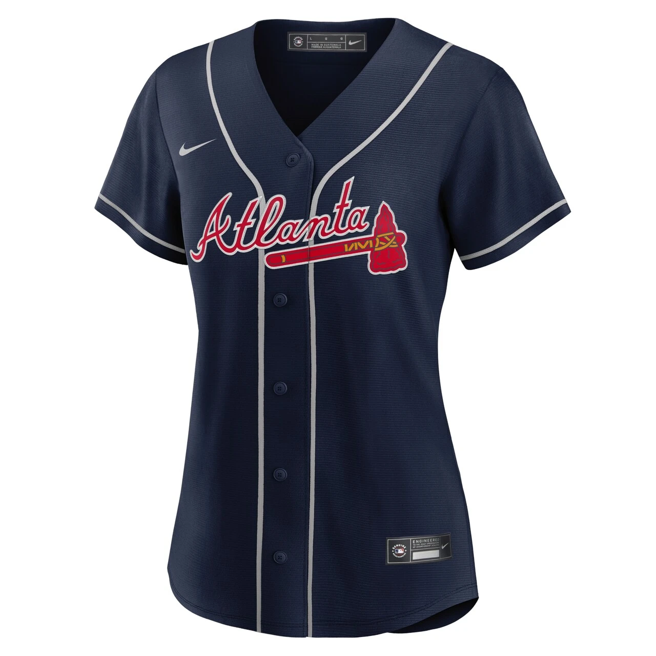 Women's Atlanta Braves Nike Navy Alternate Replica Team Jersey 4 Women's Atlanta Braves Nike Navy Alternate Replica Team Jersey - Image 2