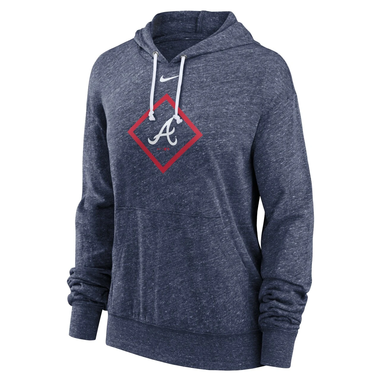 Women's Atlanta Braves Nike Navy Diamond Icon Gym Vintage Pullover Hoodie - Image 2
