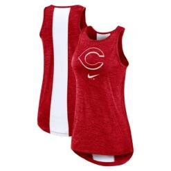 Women's Cincinnati Reds Nike Dri-FIT Performance Red Right Mix High Neck Tank Top