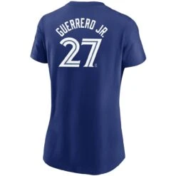 Women's Toronto Blue Jays Vladimir Guerrero Jr. Nike Royal Name & Number T-Shirt 7 Women's Toronto Blue Jays Vladimir Guerrero Jr. Nike Royal Name & Number T-Shirt -Baseball Peripherals Store womens nike vladimir guerrero jr royal toronto blue jays name and number t shirt pi3590000 altimages ff 3590103 2a8eb76f6283ca455e0aalt3 full