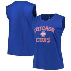 Women's Chicago Cubs Profile Royal Plus Size Tank Top