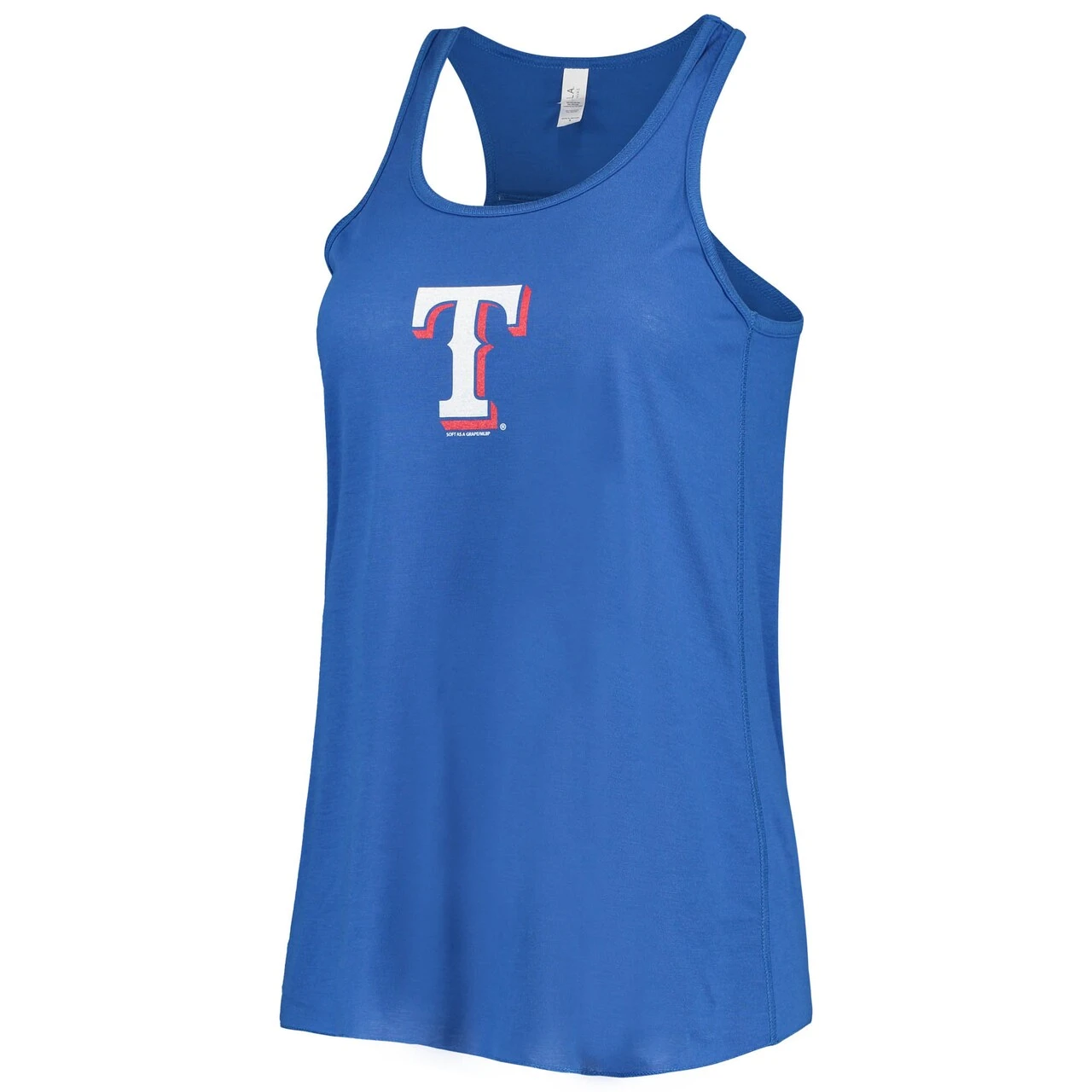 Women's Texas Rangers Soft As A Grape Royal Front & Back Tank Top 4 Women's Texas Rangers Soft As A Grape Royal Front & Back Tank Top - Image 2