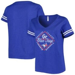 Women's Toronto Blue Jays Soft As A Grape Royal Plus Size V-Neck Jersey T-Shirt