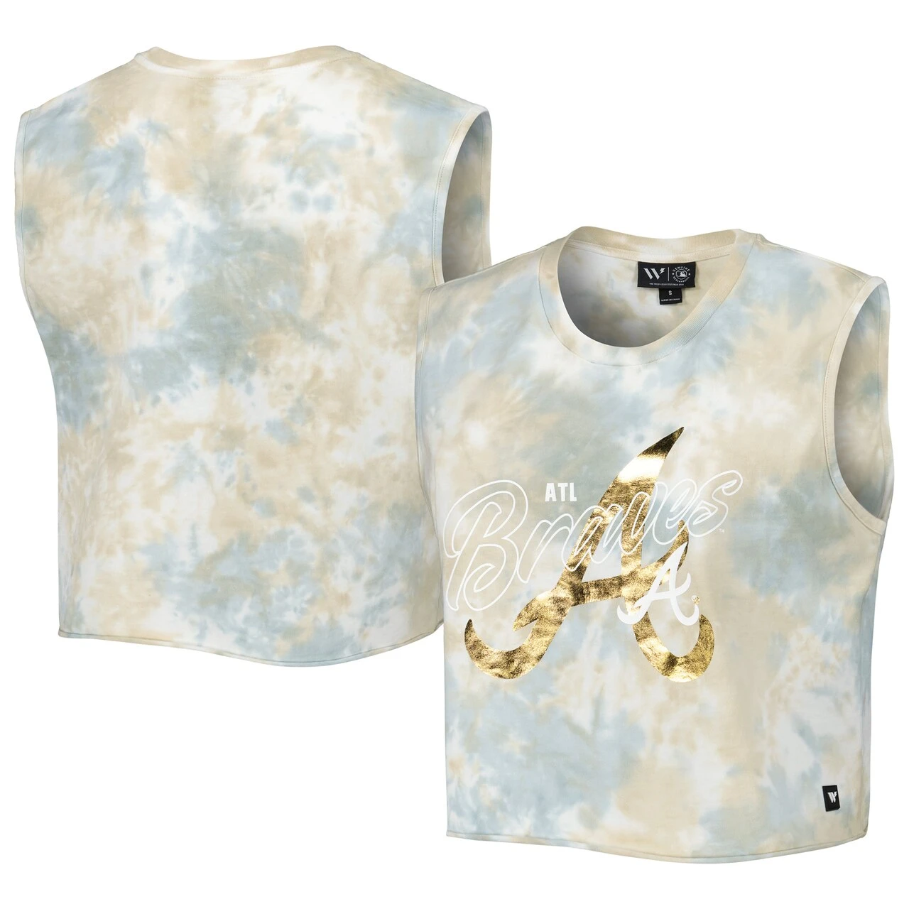 Women's Atlanta Braves The Wild Collective White Washed Muscle Tank Top 3 Women's Atlanta Braves The Wild Collective White Washed Muscle Tank Top