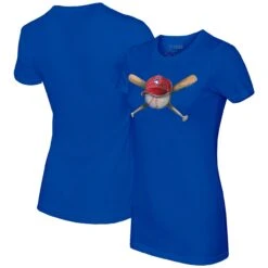Women's Toronto Blue Jays Tiny Turnip Royal Hat Crossbats T-Shirt