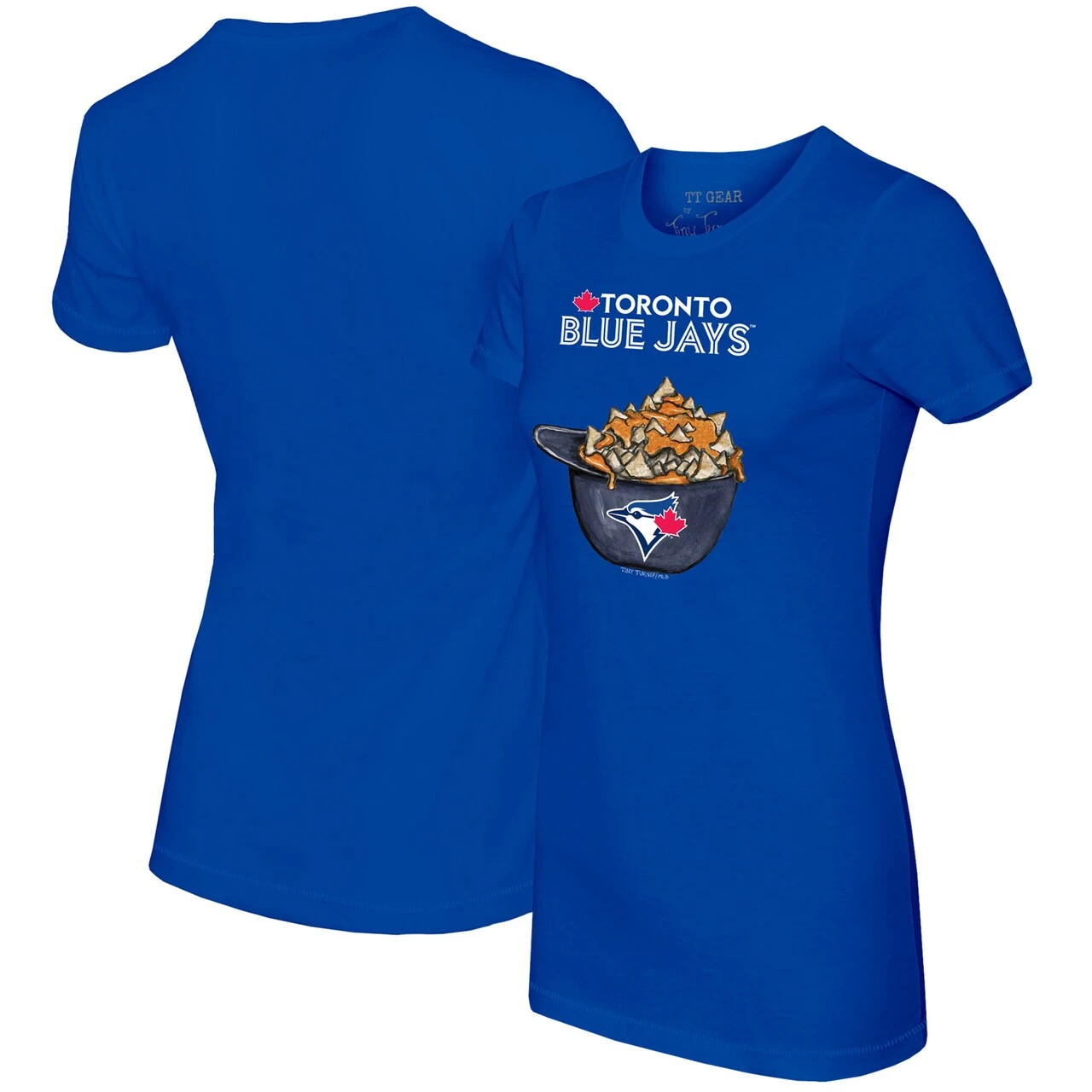 Women's Toronto Blue Jays Tiny Turnip Royal Nacho Helmet T-Shirt 3 Women's Toronto Blue Jays Tiny Turnip Royal Nacho Helmet T-Shirt