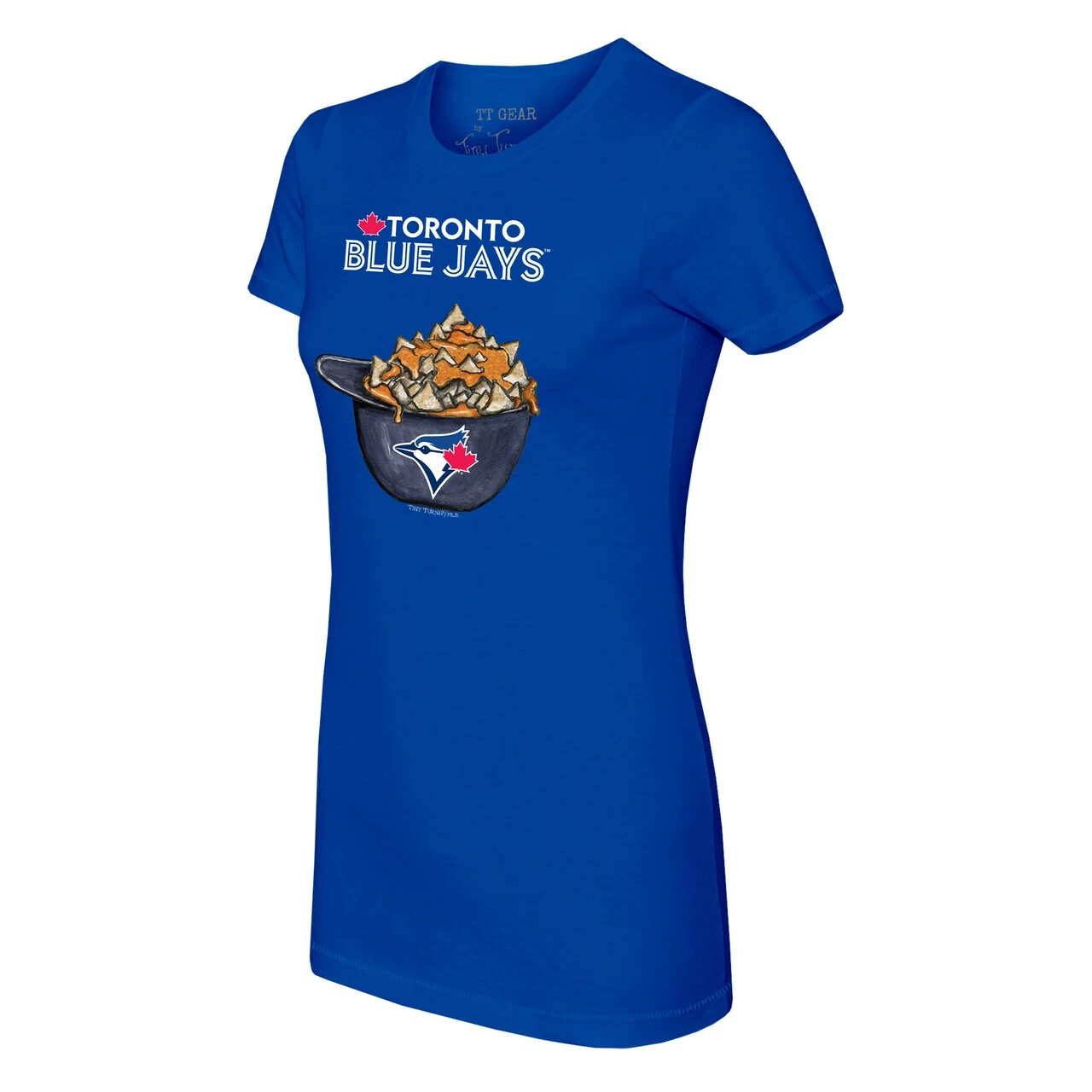 Women's Toronto Blue Jays Tiny Turnip Royal Nacho Helmet T-Shirt 4 Women's Toronto Blue Jays Tiny Turnip Royal Nacho Helmet T-Shirt - Image 2