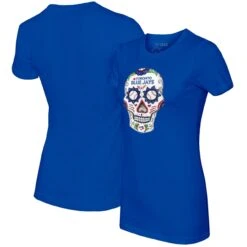 Women's Toronto Blue Jays Tiny Turnip Royal Sugar Skull T-Shirt
