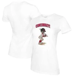 Women's Cincinnati Reds Tiny Turnip White James T-Shirt