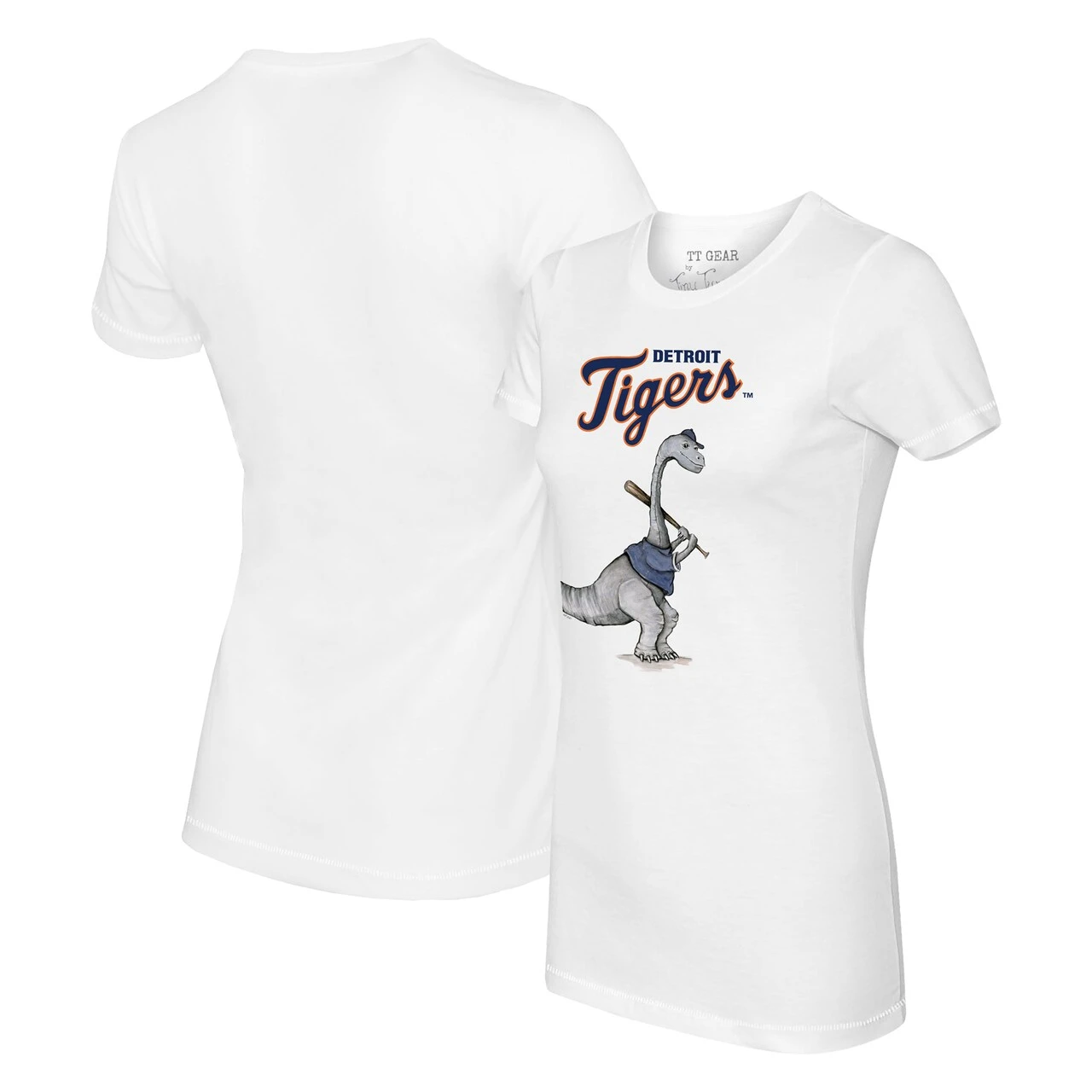 Women's Detroit Tigers Tiny Turnip White Bronto T-Shirt 3 Women's Detroit Tigers Tiny Turnip White Bronto T-Shirt