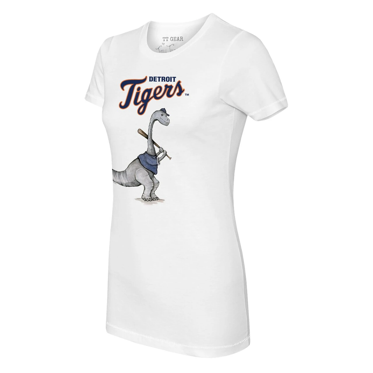 Women's Detroit Tigers Tiny Turnip White Bronto T-Shirt 4 Women's Detroit Tigers Tiny Turnip White Bronto T-Shirt - Image 2