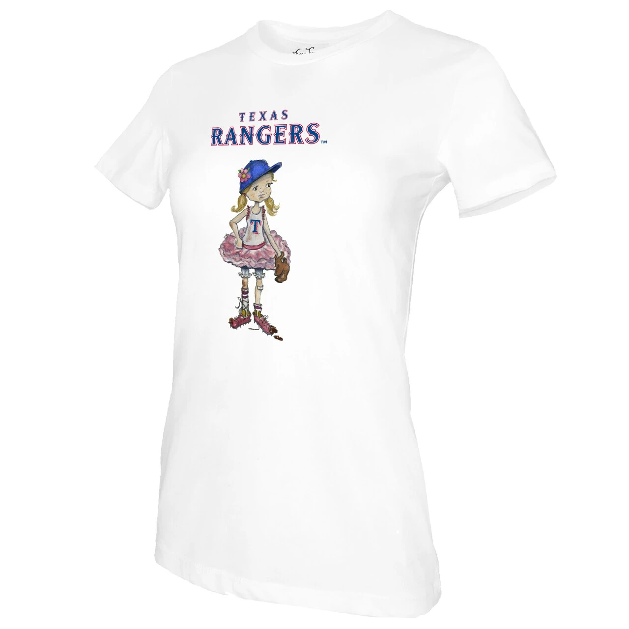 Women's Texas Rangers Tiny Turnip White Baseball Babes T-Shirt 4 Women's Texas Rangers Tiny Turnip White Baseball Babes T-Shirt - Image 2