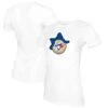 Women's Toronto Blue Jays Tiny Turnip White Baseball Bow T-Shirt 1 Women's Toronto Blue Jays Tiny Turnip White Baseball Bow T-Shirt -Baseball Peripherals Store womens tiny turnip white toronto blue jays baseball bow t shirt pi4757000 altimages ff 4757545 d3eded76966d032423c0alt1 full