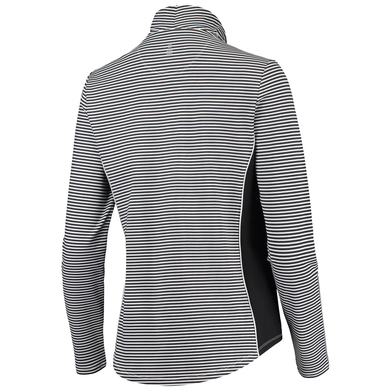 Women's New York Yankees Tommy Bahama Black Aubrey Stripe Block IslandZone Half-Zip Jacket 5 Women's New York Yankees Tommy Bahama Black Aubrey Stripe Block IslandZone Half-Zip Jacket - Image 3