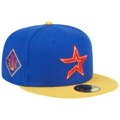 Men's Houston Astros New Era Royal/Yellow Empire 59FIFTY Fitted Hat
