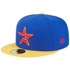 Men's Houston Astros New Era Royal/Yellow Empire 59FIFTY Fitted Hat -Baseball Peripherals Store yellow houston astros empire 59fifty fitted hat ss5 p 200006643pv 3u i5ppwjfjjr5wjpr4vf4ev dfkverltmpceqtjkkuvu